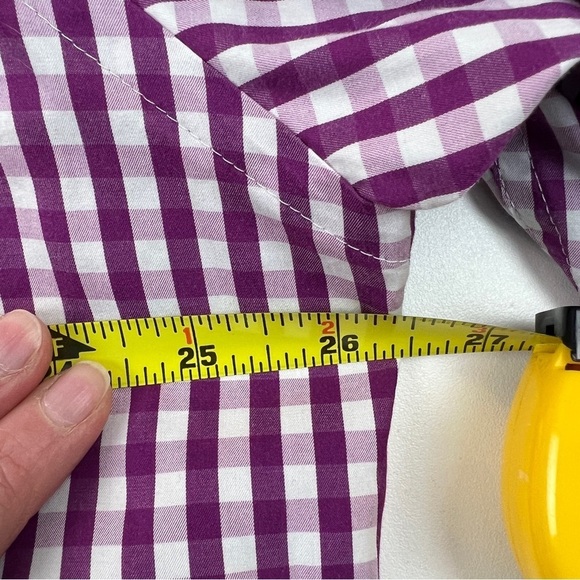 Men's Peter Millar Pink Check Casual Button Up Shirt - Picture 4 of 9